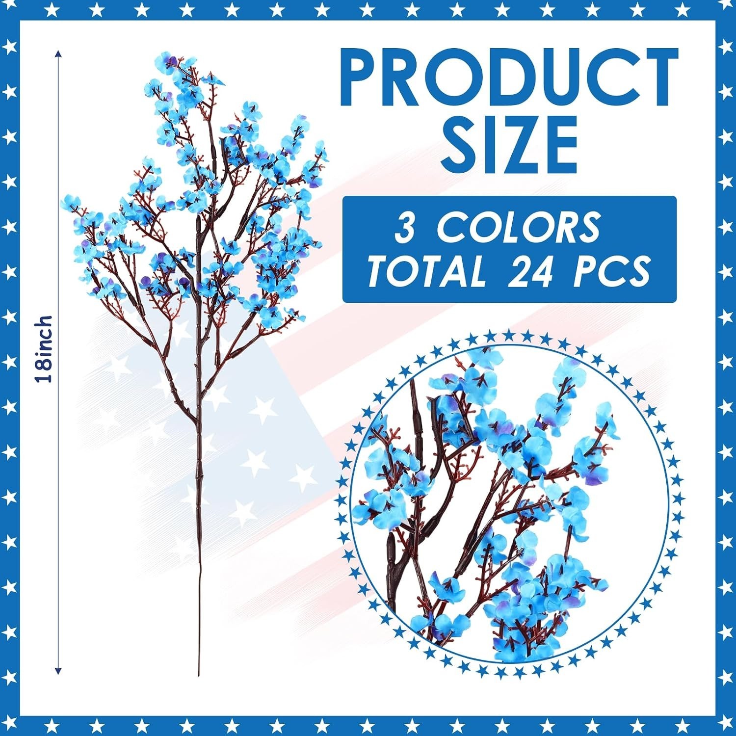 Elegant Red Blue White Veterans Memorial Decor