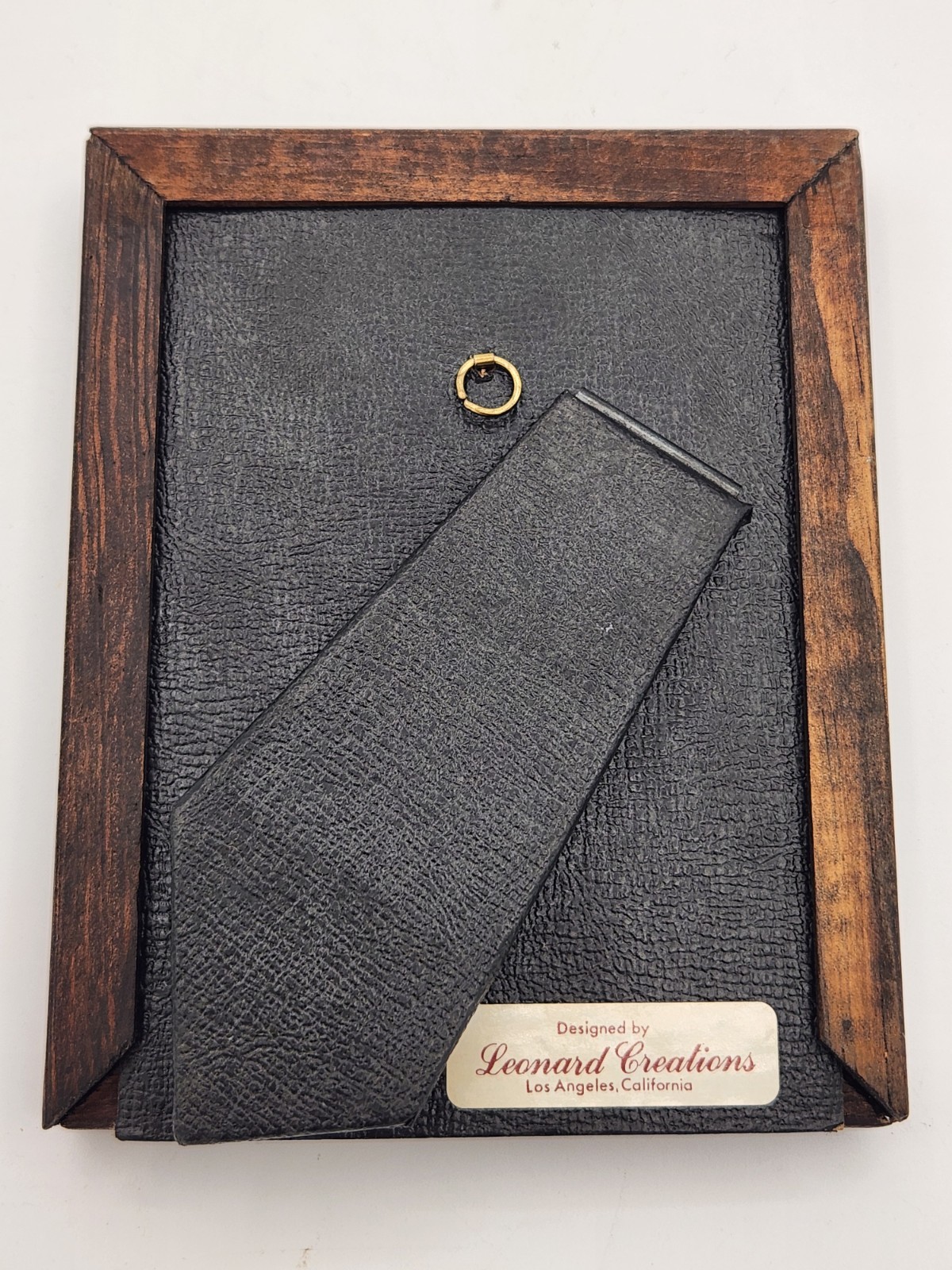 VTG Leonard Creations California Pressed Dries Flowers Wooden Frame Beads Lace
