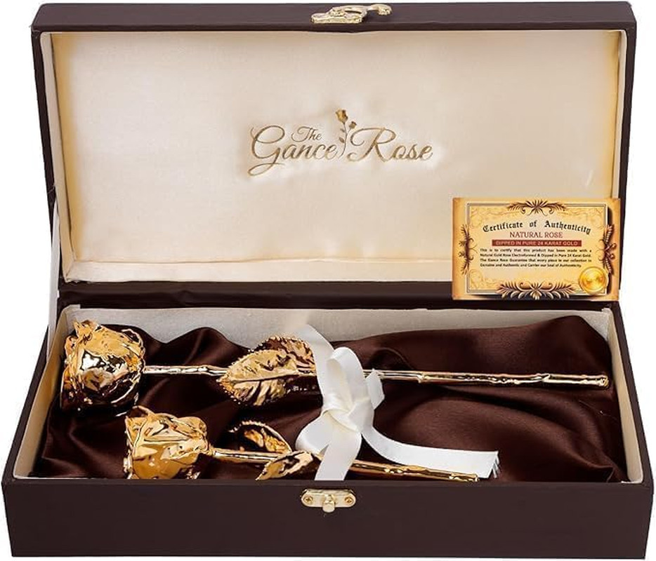 24K Gold Dipped Rose – Antique Preserved Flower for Home Decor & Gifts
