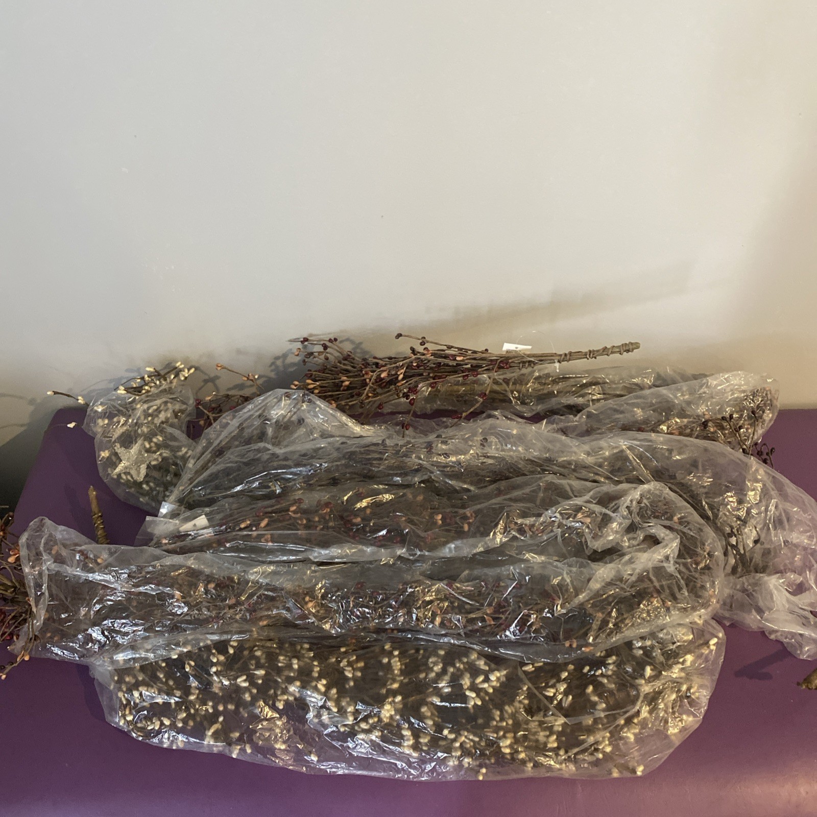 48″ Mini Pip Berry Garland New Lot Of 5