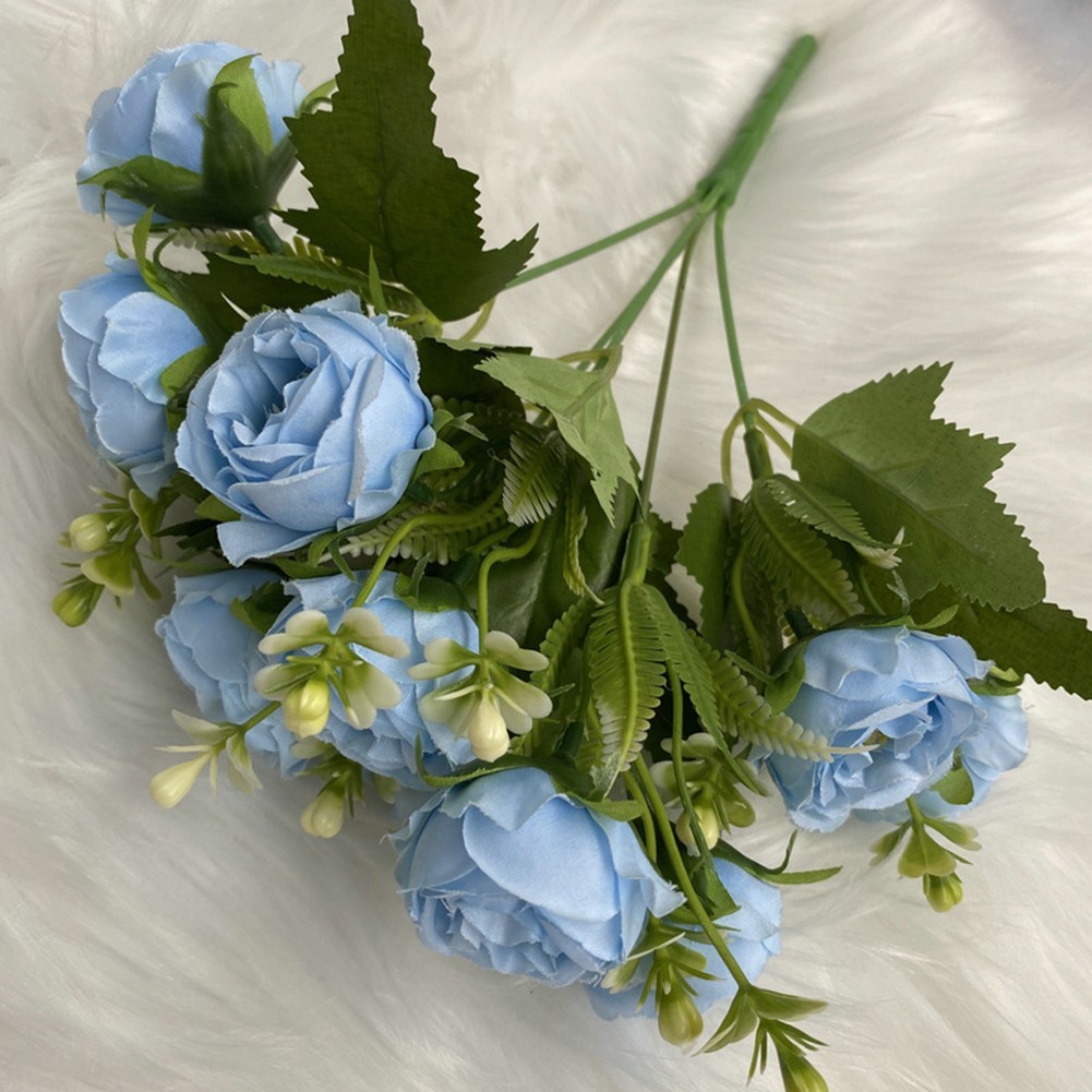 Vibrant Artificial Flowers Nordic Style Starry Peonies on Elegant Cloth