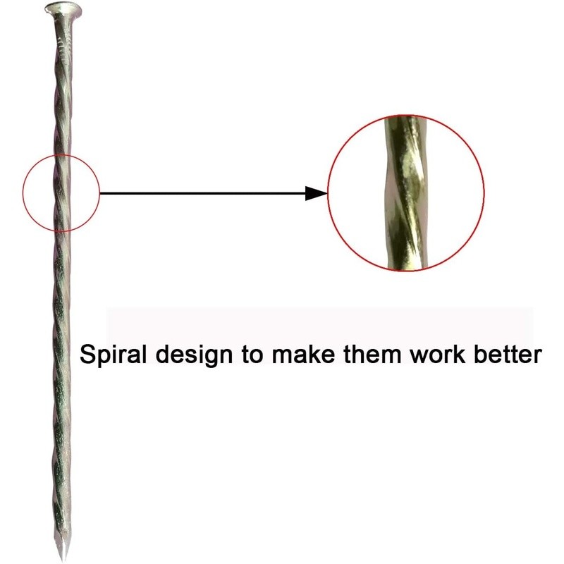 Galvanized Metal Spiral Turf Stakes Heavy Duty Landscape Spikes 35 Pack New