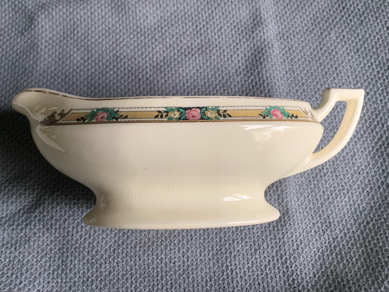 Mount Clemens Gravy Boat MTC2 1932 USA Antique Unique Floral Dish? Crafts