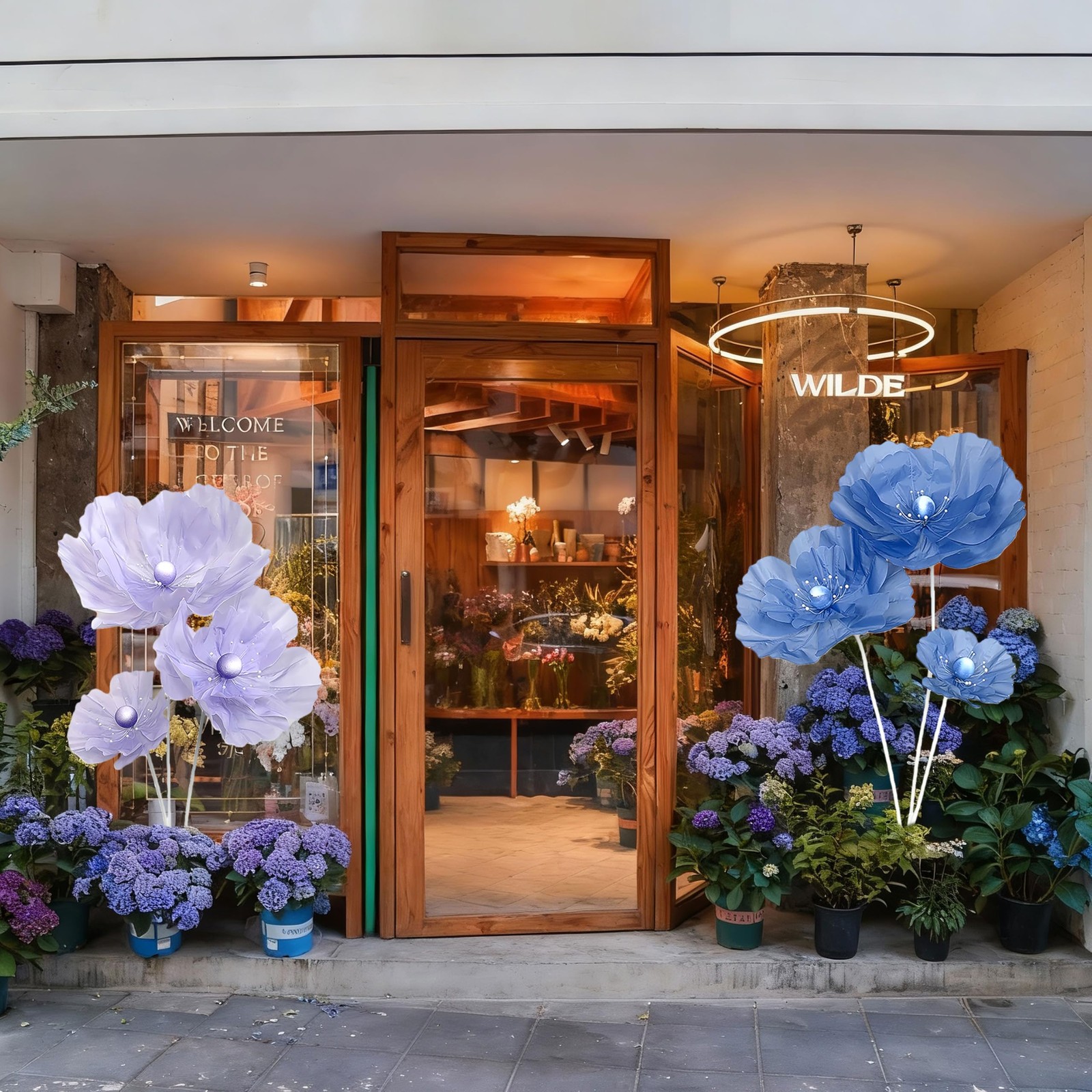 Giant Life Size Artificial Flowers with Stand, Extra Large Foam Silk Flowers …