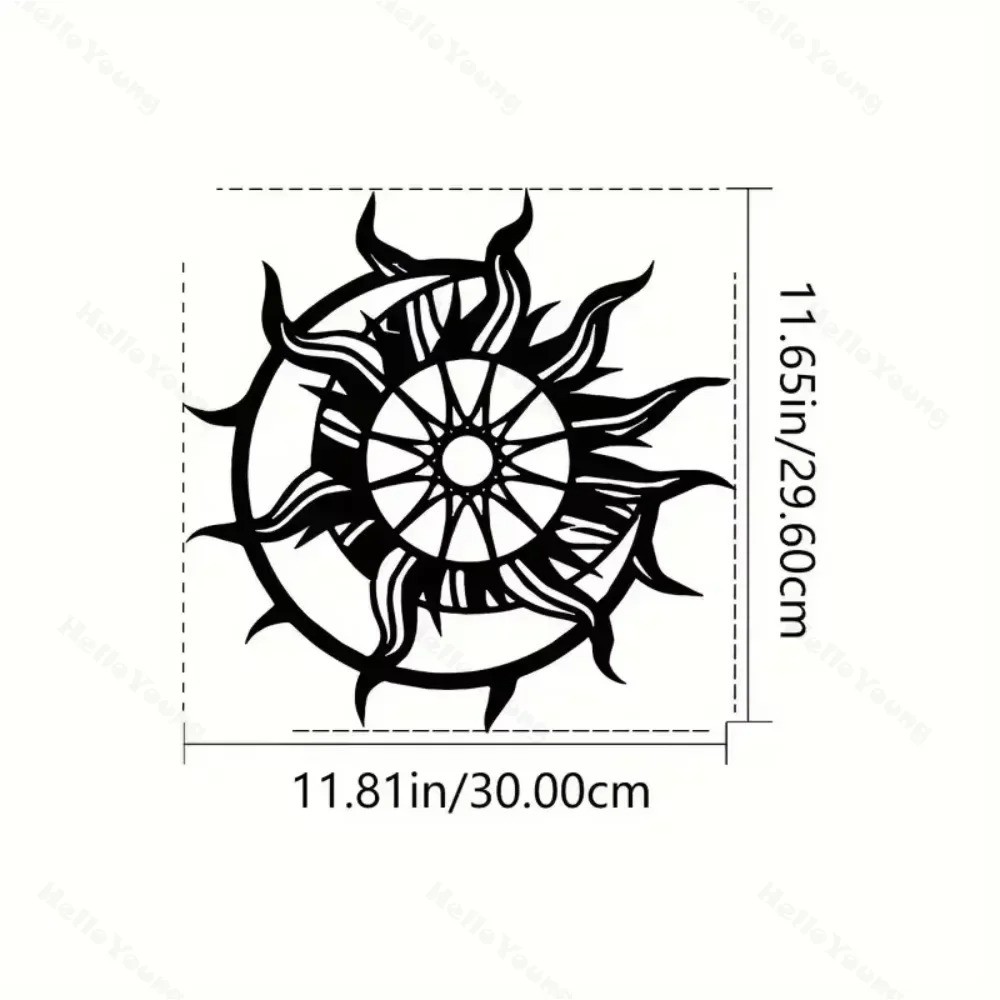 Modern Sun Metal Wall Art Hanging Interior Living Room Office Decor Masterpiece