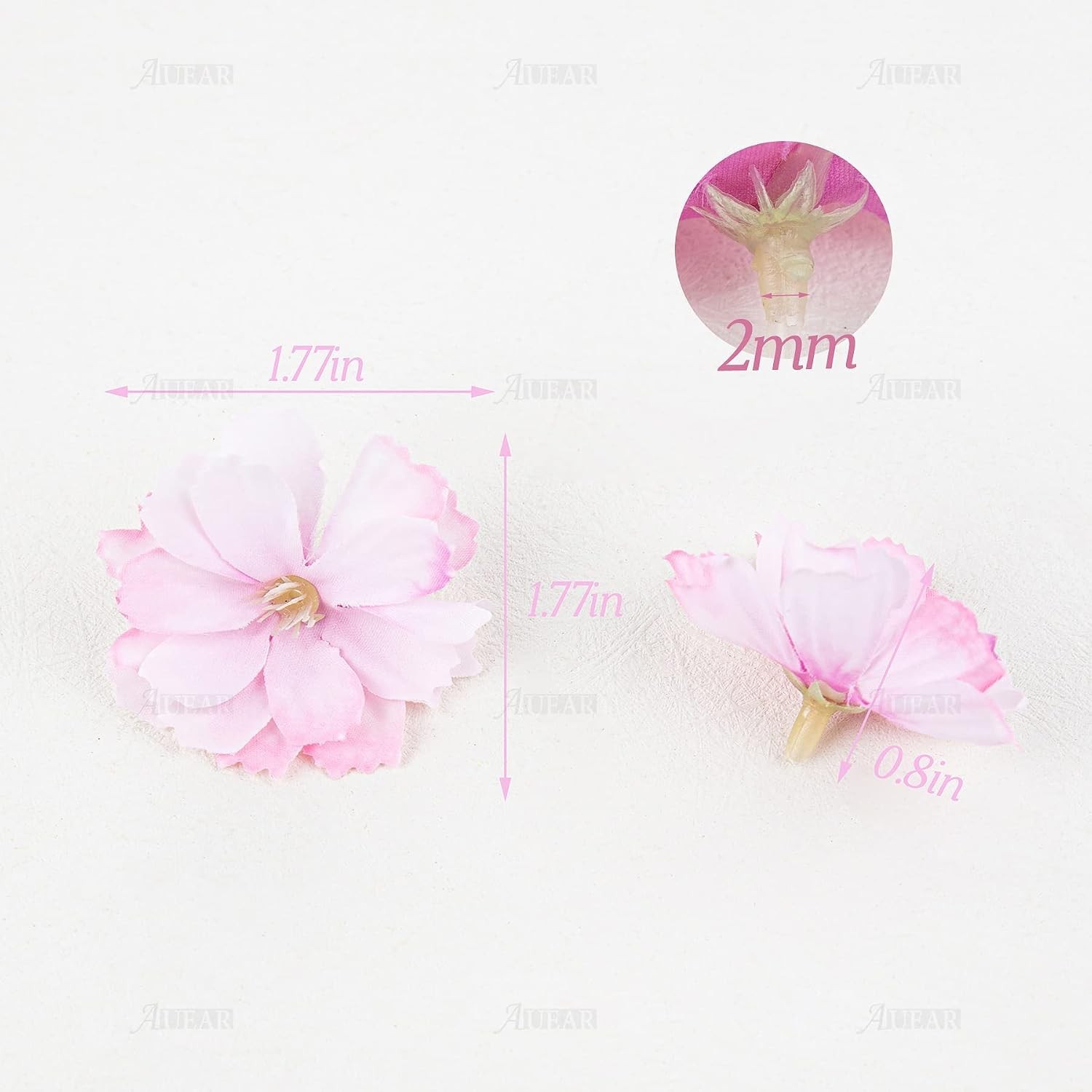 Elegant 50 Pack Cherry Blossom Flower Heads – Perfect for Weddings & DIY Crafts