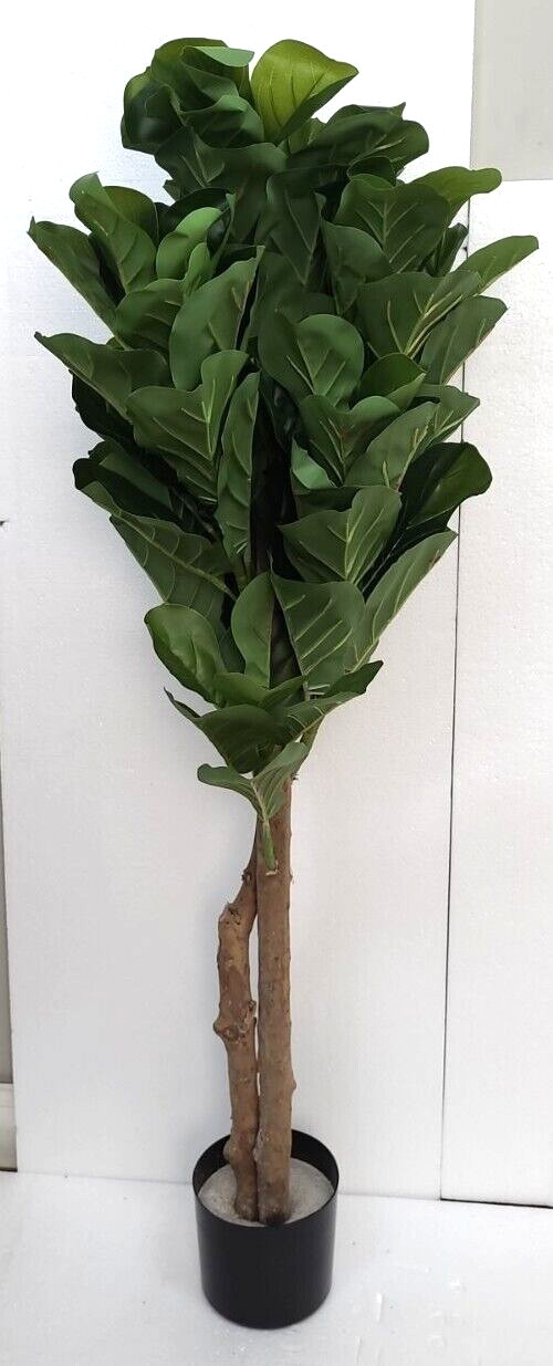 4Ft Fiddle Leaf Fig Tree Artificial Greenery Plant Home Office Decoration