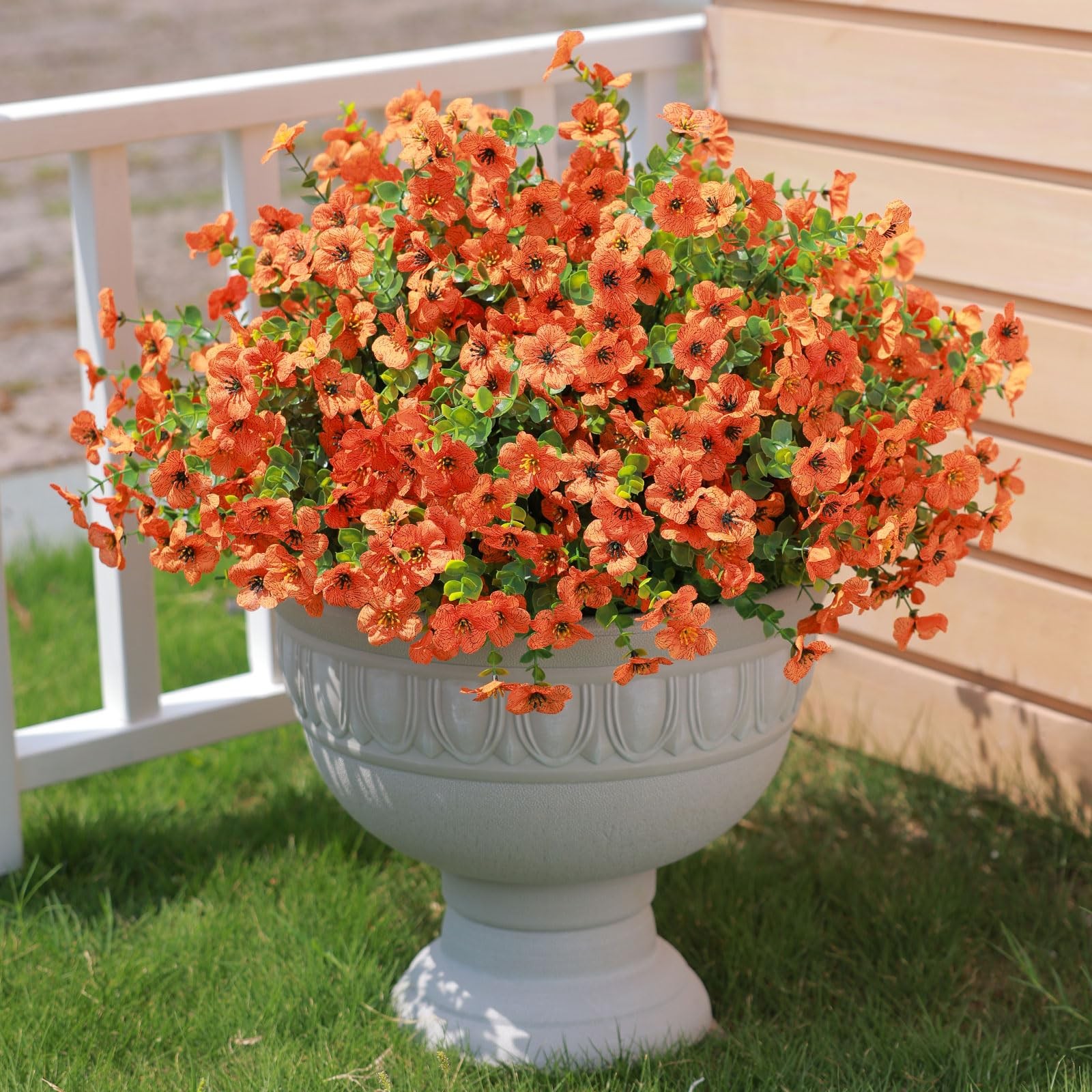 Artificial Flowers for Outdoors 20 Bundles Realistic Faux Silk Flower UV Resi…
