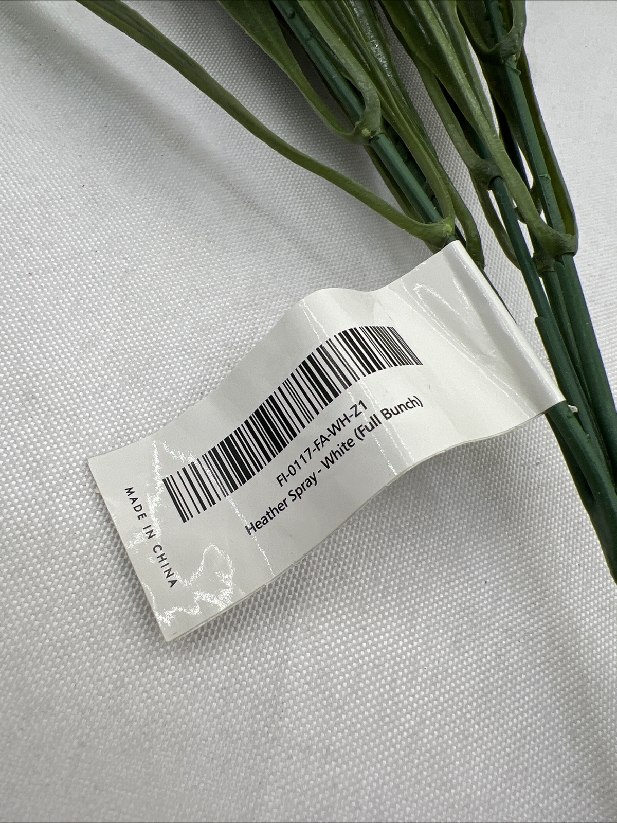 Lot of 10 – Sola Wood Flowers 14” Faux Heather Spray Stems w/ White Flowers NWT