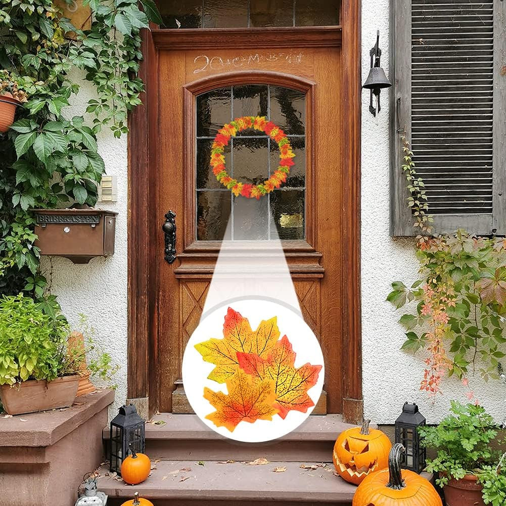 Artificial Fall Maple Leaves Bulk 300 Pcs Assorted Color Fake Autumn Leaves with