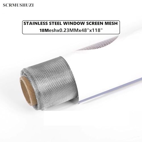 Heavy-Duty Stainless Steel Mesh Screen 48″x118″ – 304 Wire Dia 0.23mm, #18 Mesh