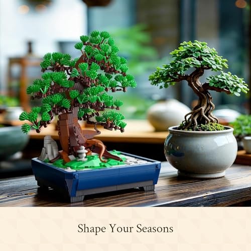 Wise Block Bonsai Tree Building Set, 950 pcs Pine Building Blocks, Model 1