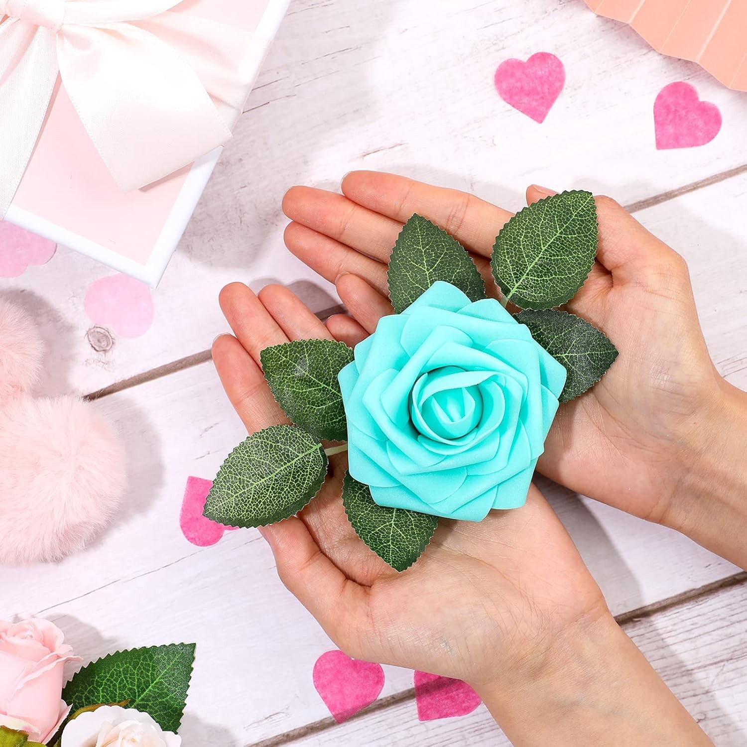 Artificial Foam Roses Vintage Fake Roses DIY Bouquet Decoration