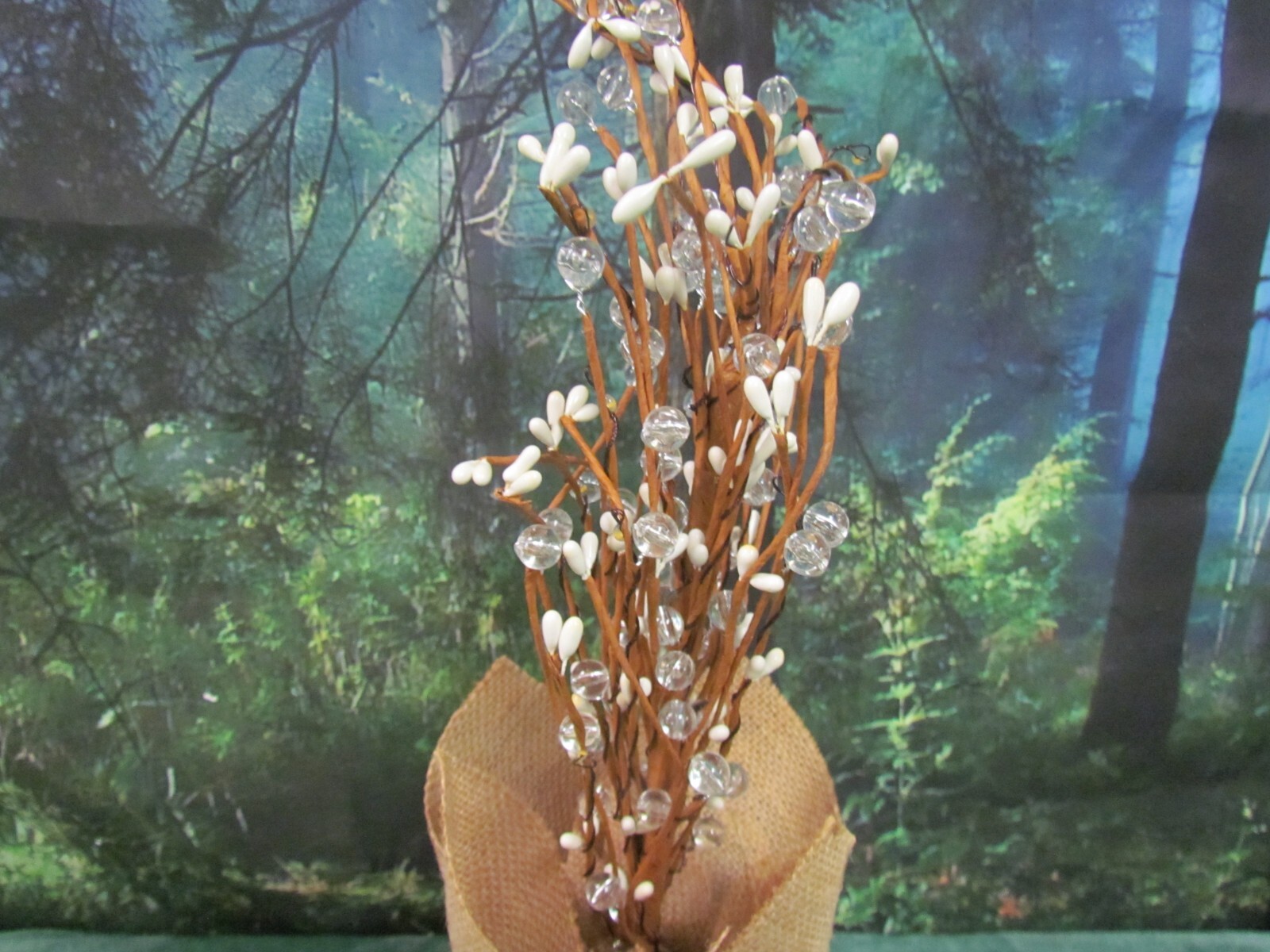 BETHLEHEM LIGHTS 18″ LED LIGHTED BRANCH CLEAR PIP BERRY TREE WITH TIMER NEW