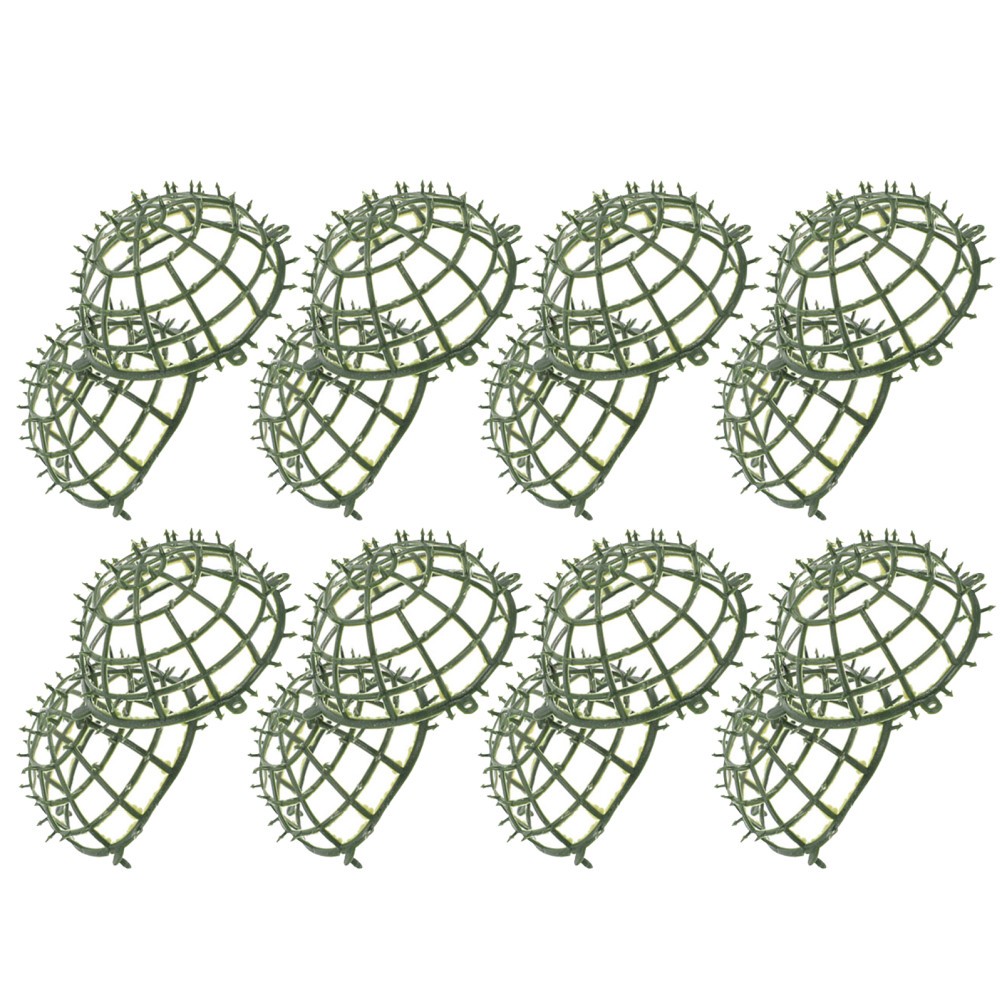 8Pcs Reusable Green Plastic Flower Display Rack Topiary Ball Frame for DIY Decor