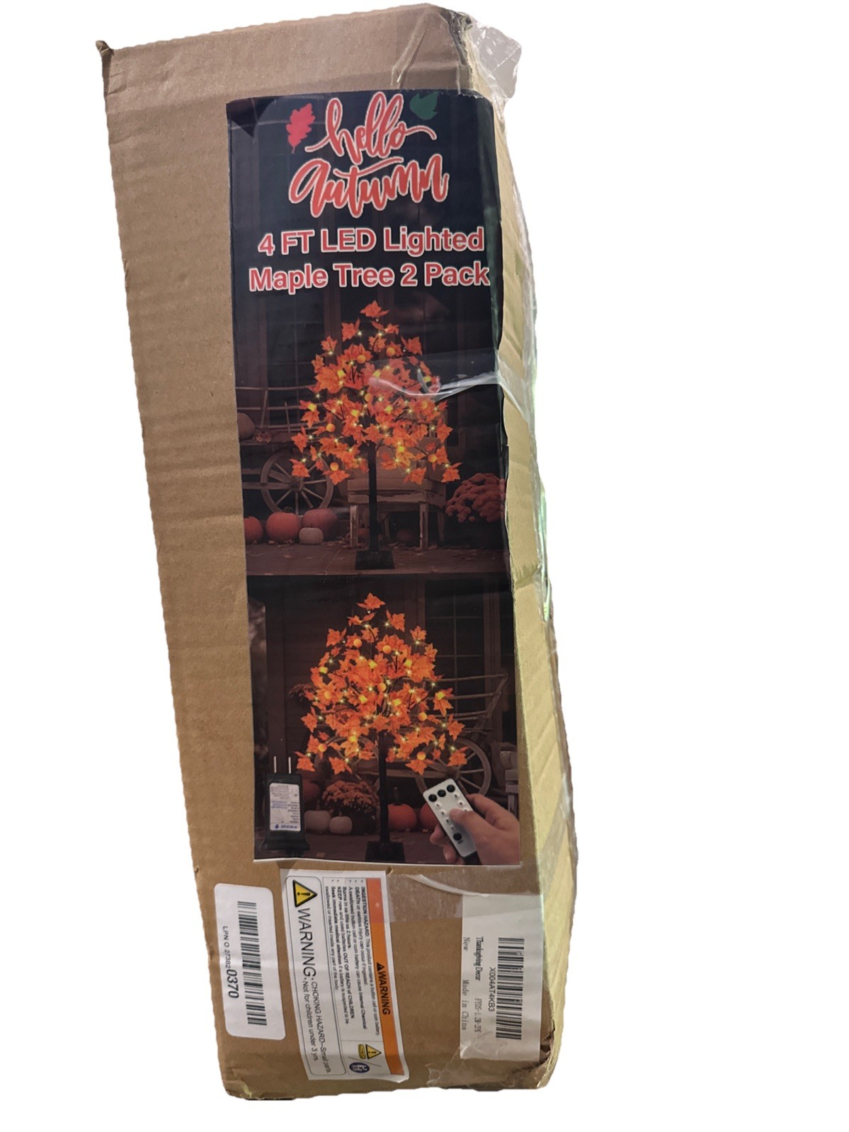 Fall Decor 2 Pack 4 Ft Lighted Maple Tree Thanksgiving Decor 8 Modes 49 Ledlight