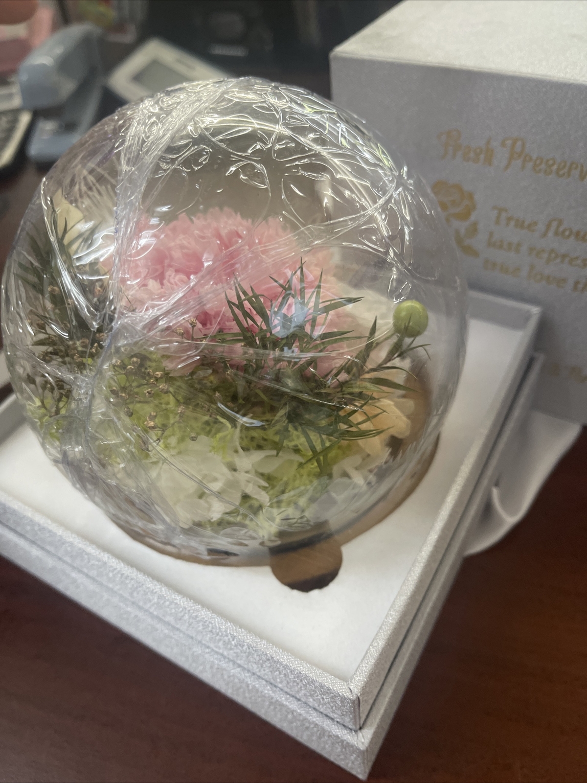 REAL FLOWERS PRESERVED CARNATION Gifts for Women Wife Sister