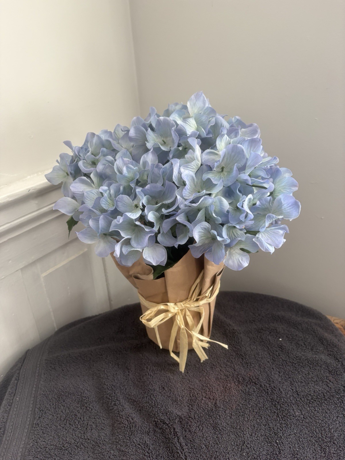New Blue Pink Or White Potted Faux Artificial Hydrangea Flower Fake Plant