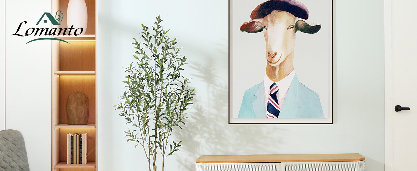 Artificial Olive Tree 6ft,Tall Fake Olive Trees for Indoor | Faux Olive Silk