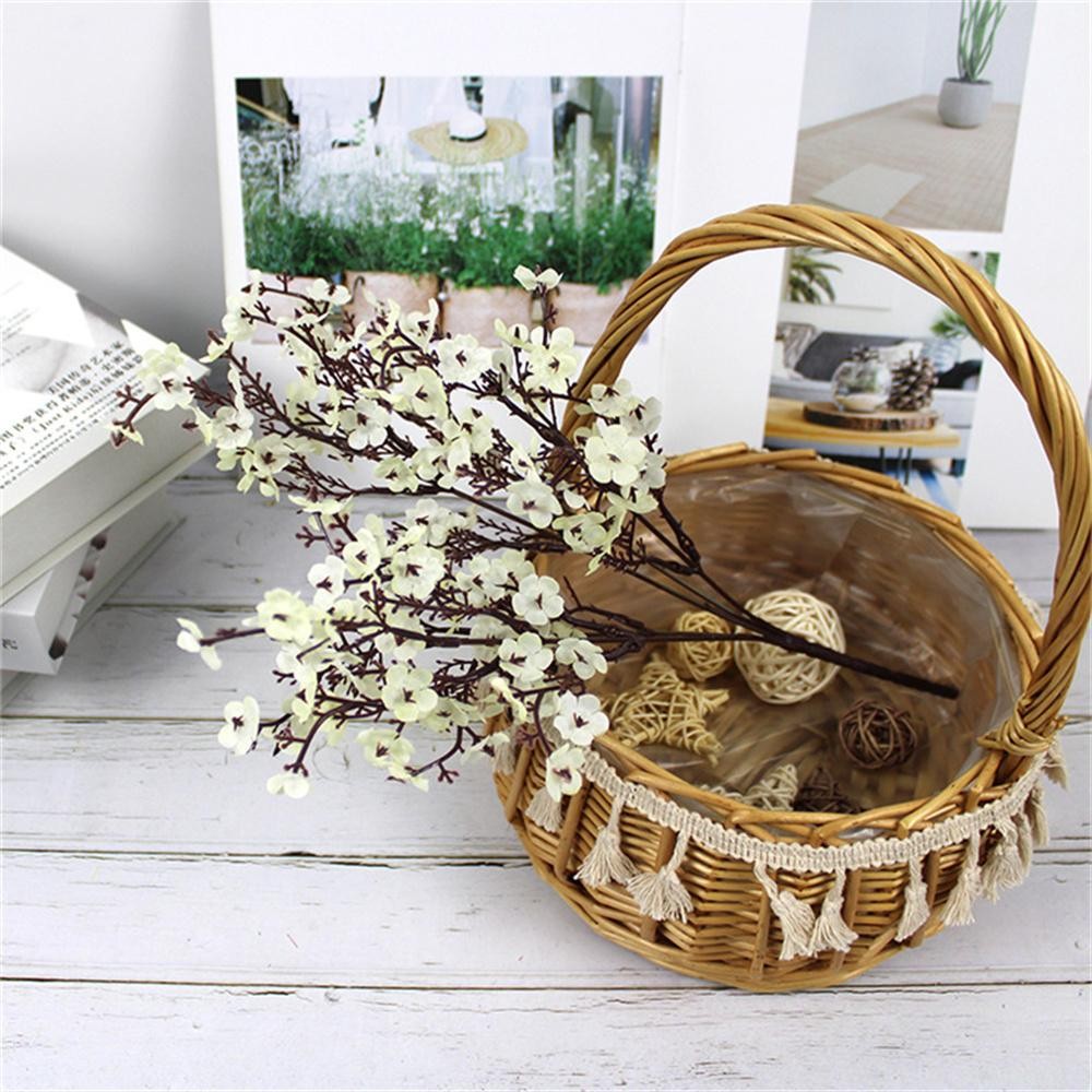 Artificial Cherry Blossom Gypsophila Fake Flowers DIY Wedding Vase Decor