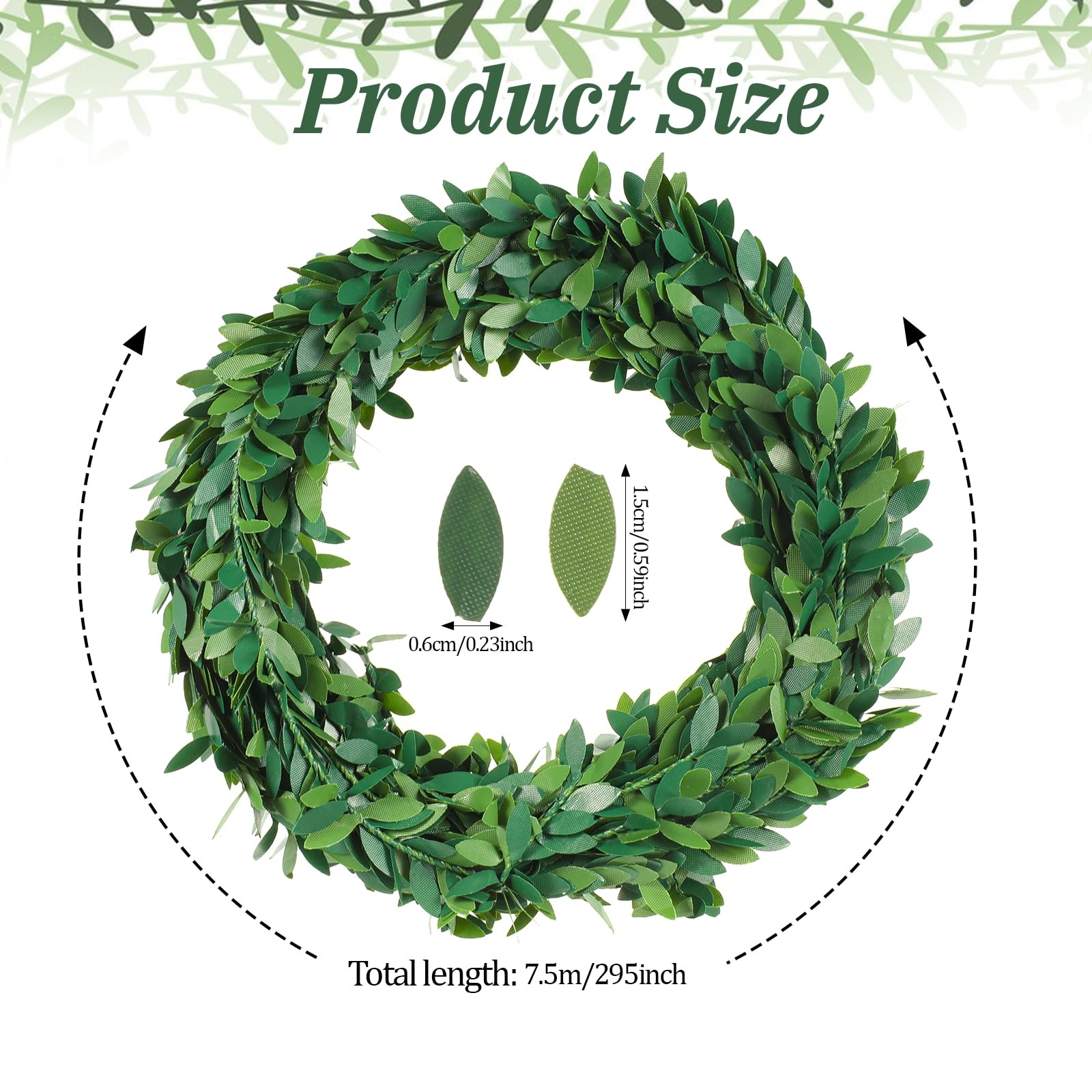 24.6 FT Artificial Green Vines for Decoration Mini Leaf Garland Green Vines Y…