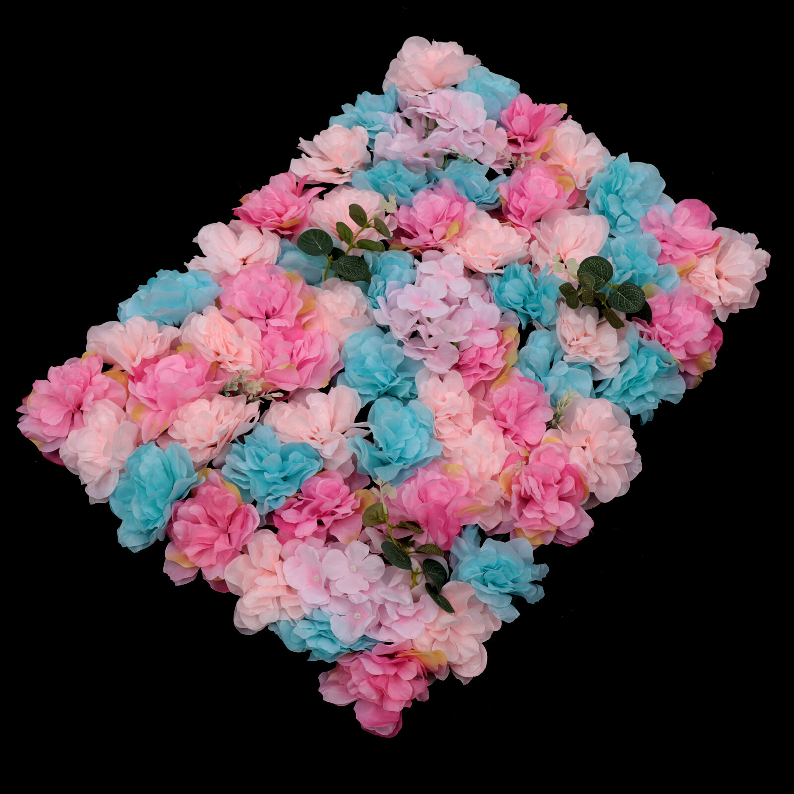 12x Artificial Flower Wall Rose Panel Floral Wedding Backdrop Decoration 60*40cm