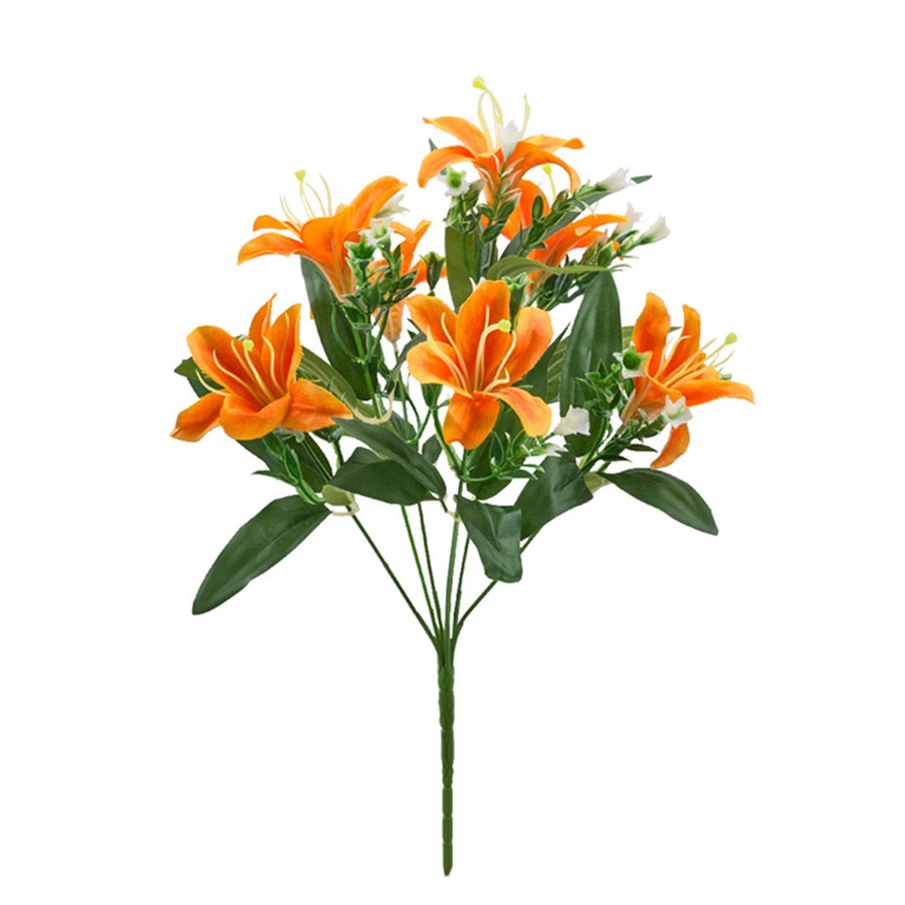 Realistic Artificial Lily Bouquet for Elegant For Wedding and Home Decor