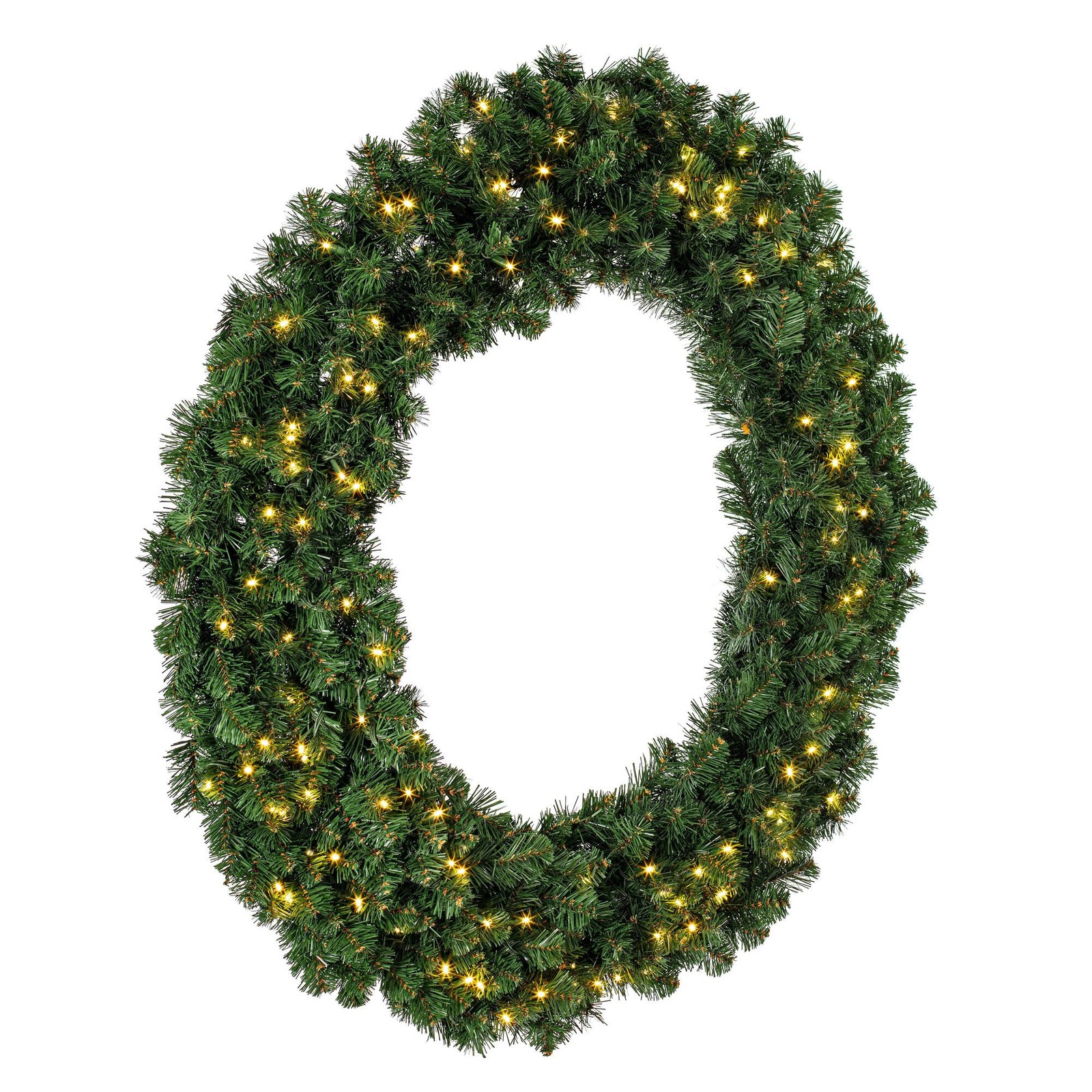 Vickerman 48″ Grand Teton Artificial Christmas Wreath with LED Lights in Green