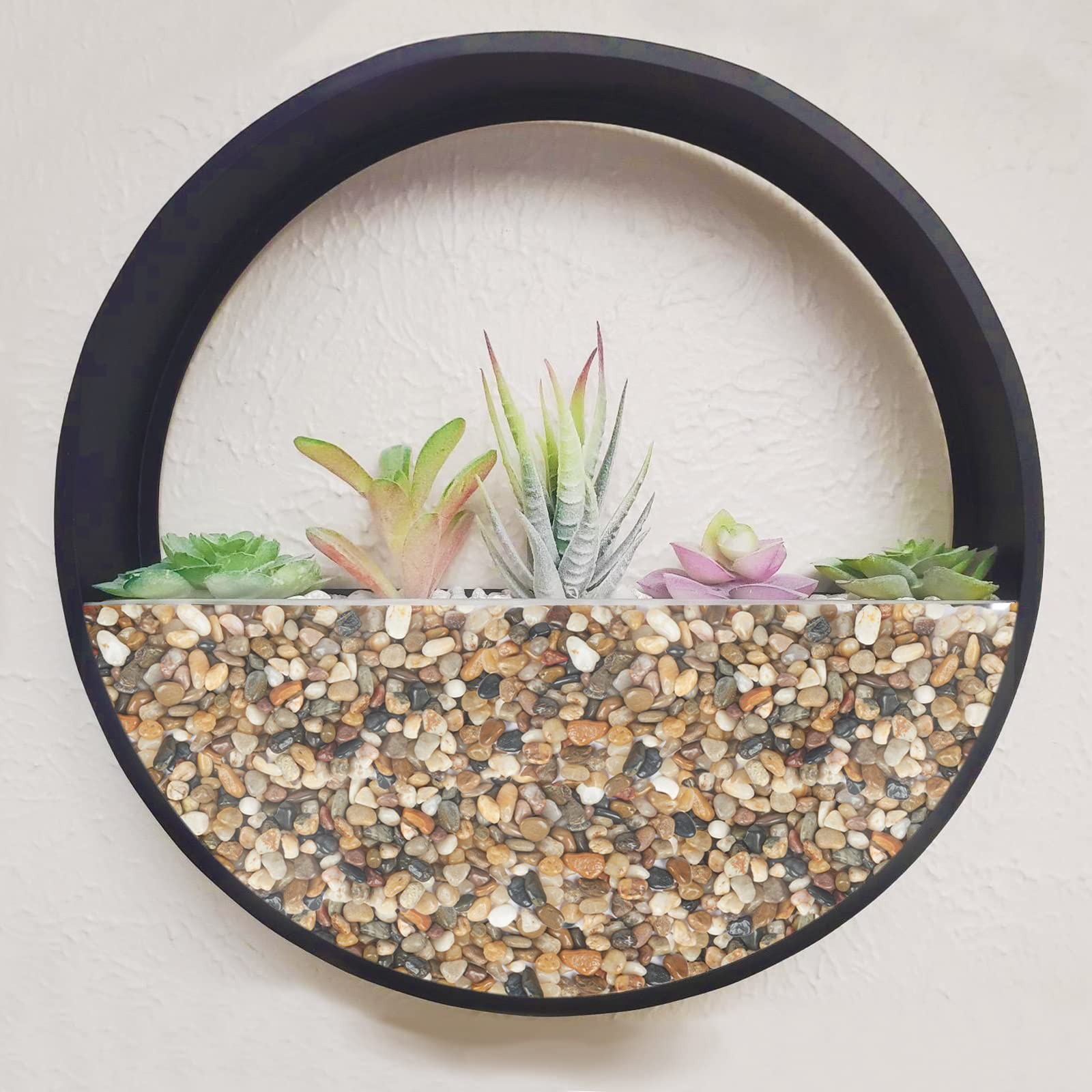 GASPRO 2.5 lb Decorative Pebbles for Plants, 3/8 Inch Mixed Color Rocks, Smal…