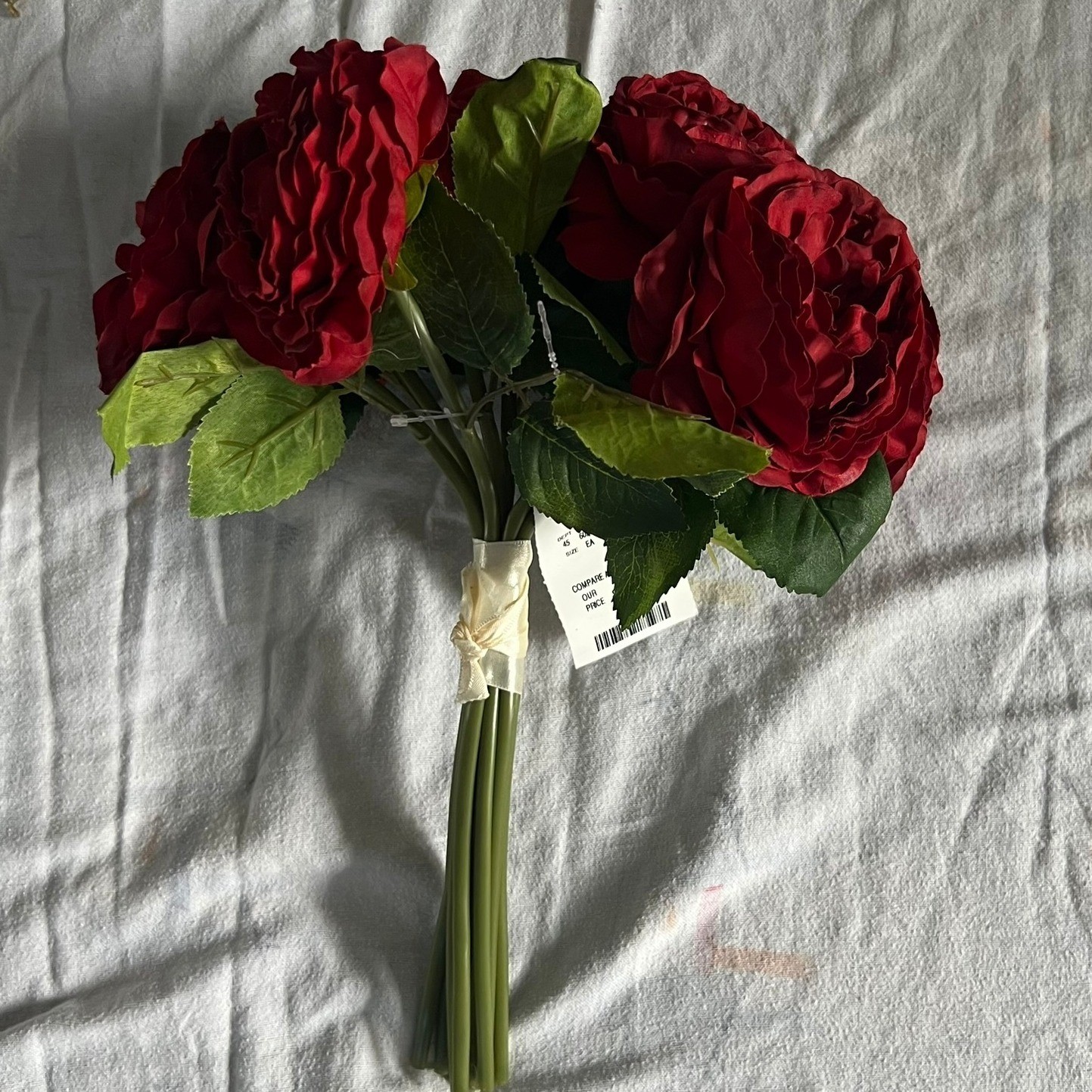 HomeGoods Faux Rose Bouquet Home Red Brand New Silk Floral Decor