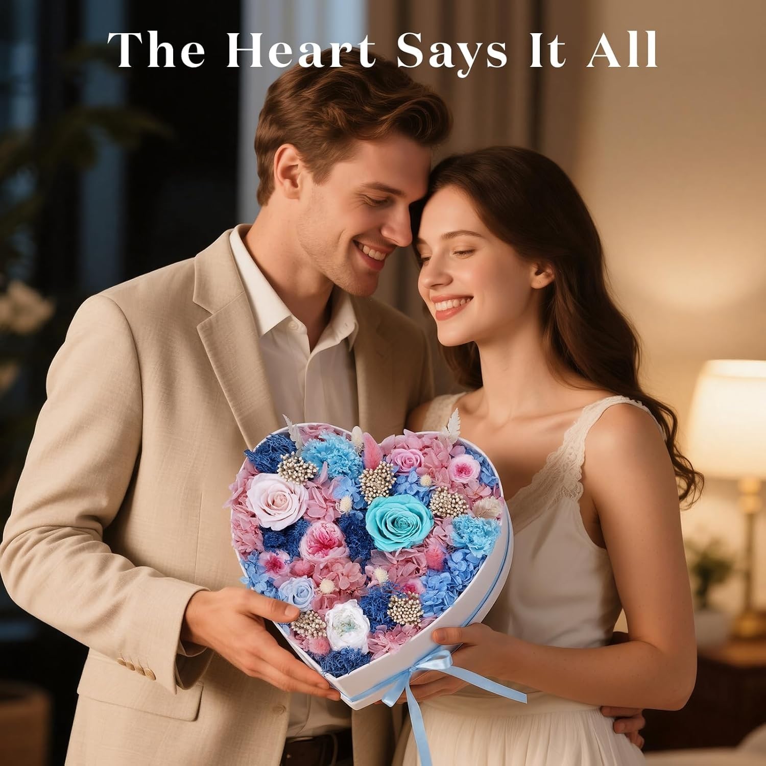 Forever Roses Heart Shape Box for Delivery – Romantic Preserved Flowers