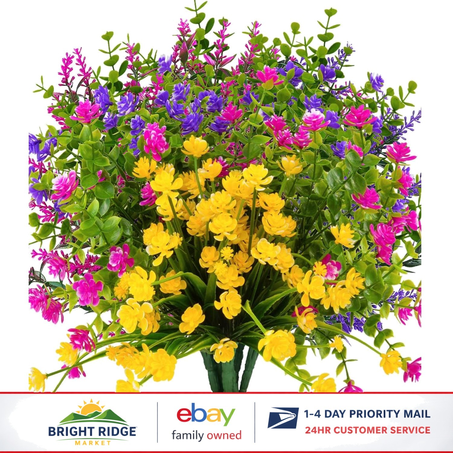 Artificial Boxwood and Daffodil Plants for Garden and Wedding Arrangements