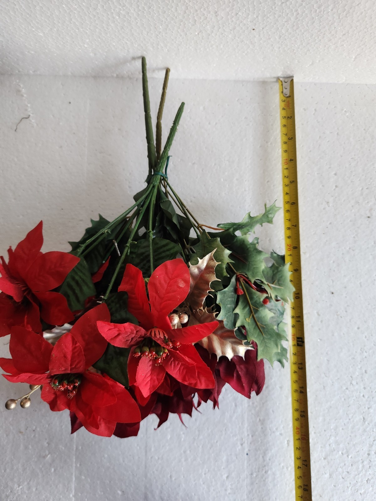 Artificial Christmas Flowers & Bouquets • Poinsettia, Mistletoe Autumn Leaves