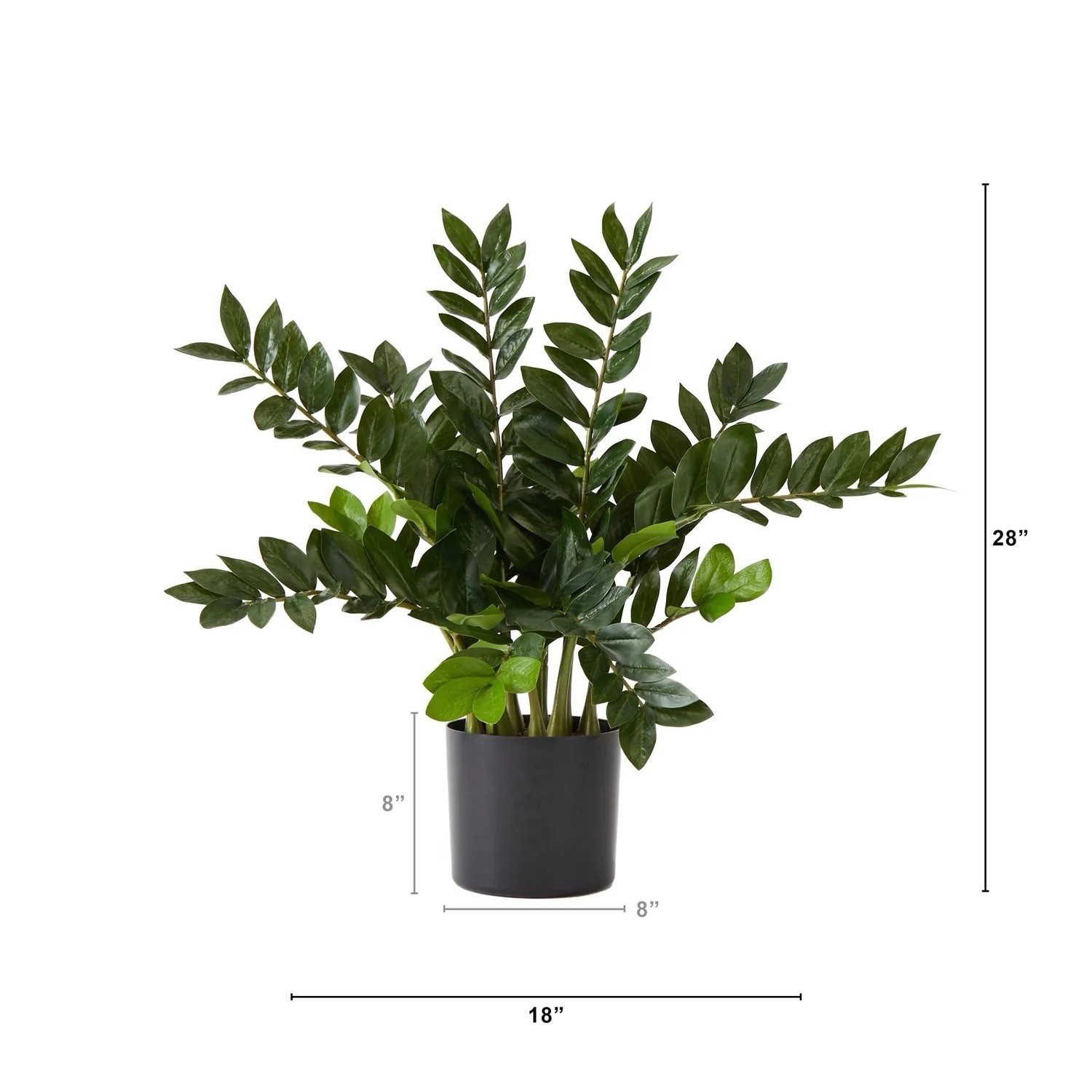 28 In. Green Artificial Zamioculcas Plant Home Decor
