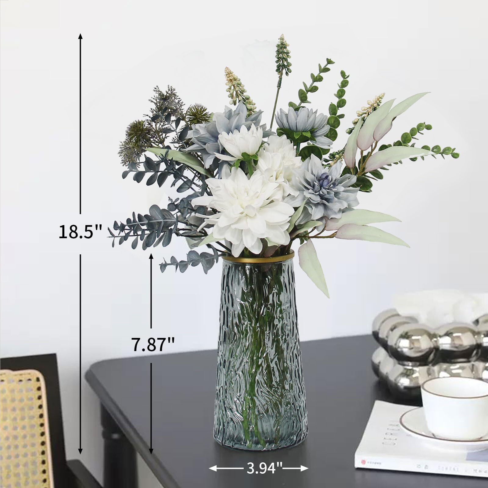 Faux Flowers in Vase Table Centerpieces Artificial Flower Arrangement Decor