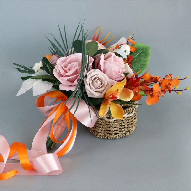 Romance Bridal Tossing Bouquet for Bridesmaids Wedding Ceremony Bride Flowers