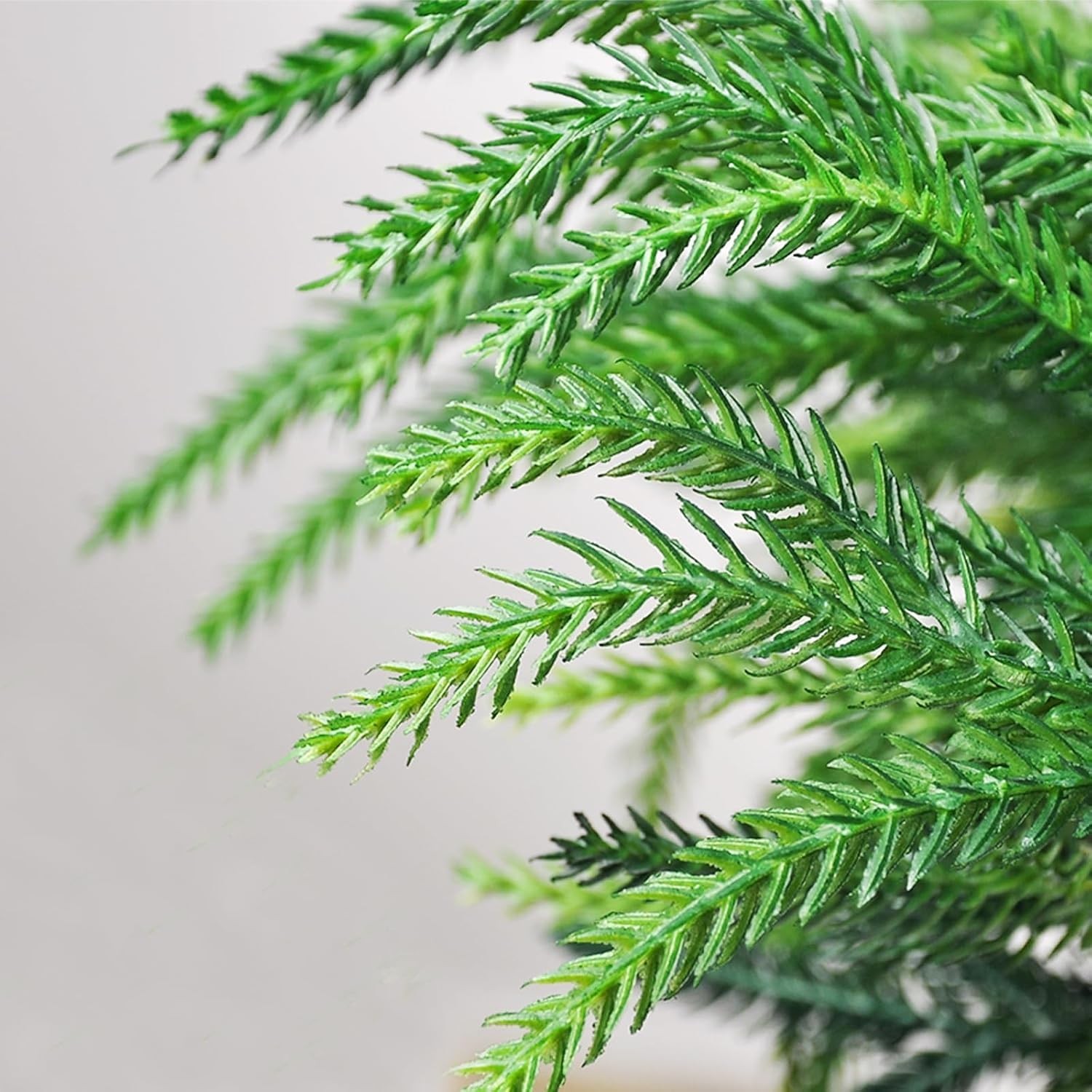 12pcs Xmas Norfolk Pine Branches Real Touch Norfolk Pine Branches 18″ Christmas