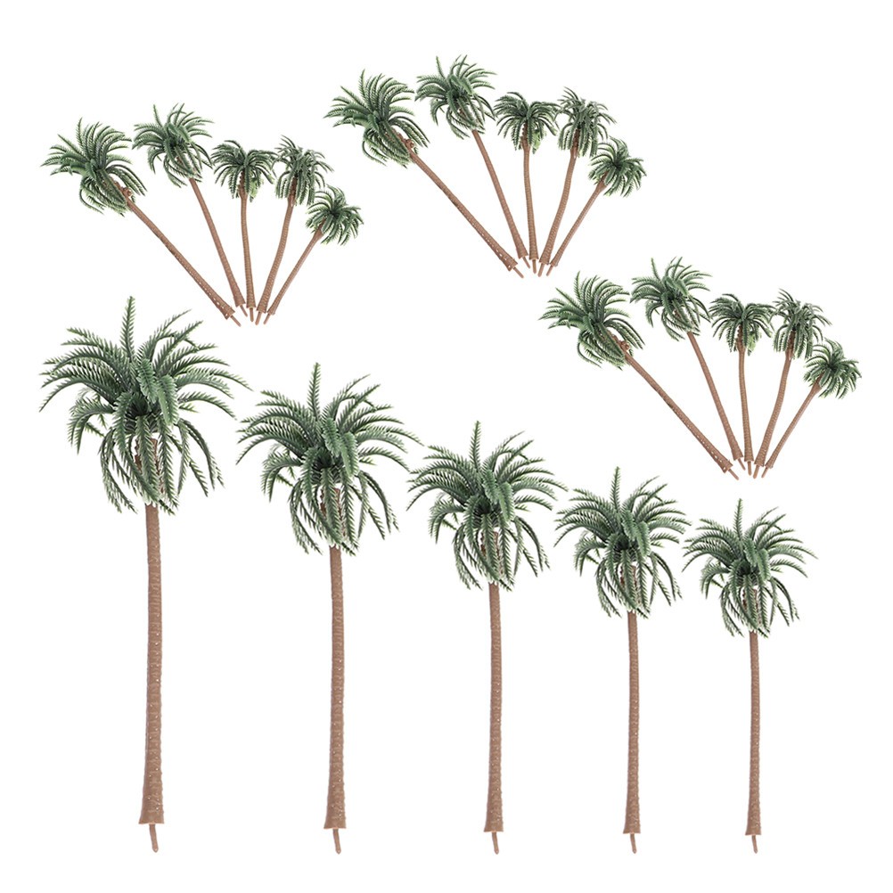 20 Pcs Miniature Coconut Palm Tree Decorative Model Artificial Indoor