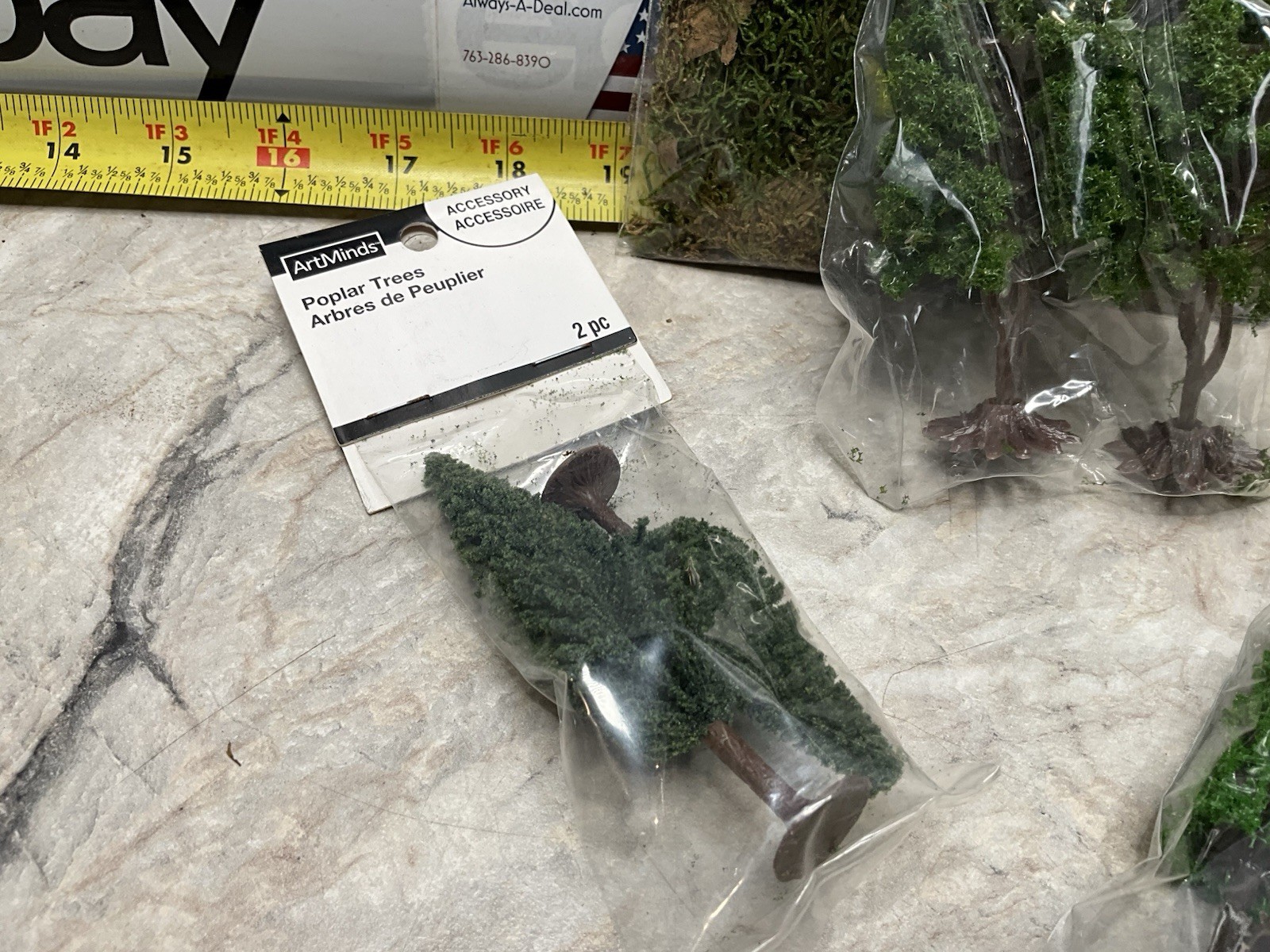 Better Homes & Gardens Sheet Moss Mini Trees Lot Village Zen Fairy Garden Poplar