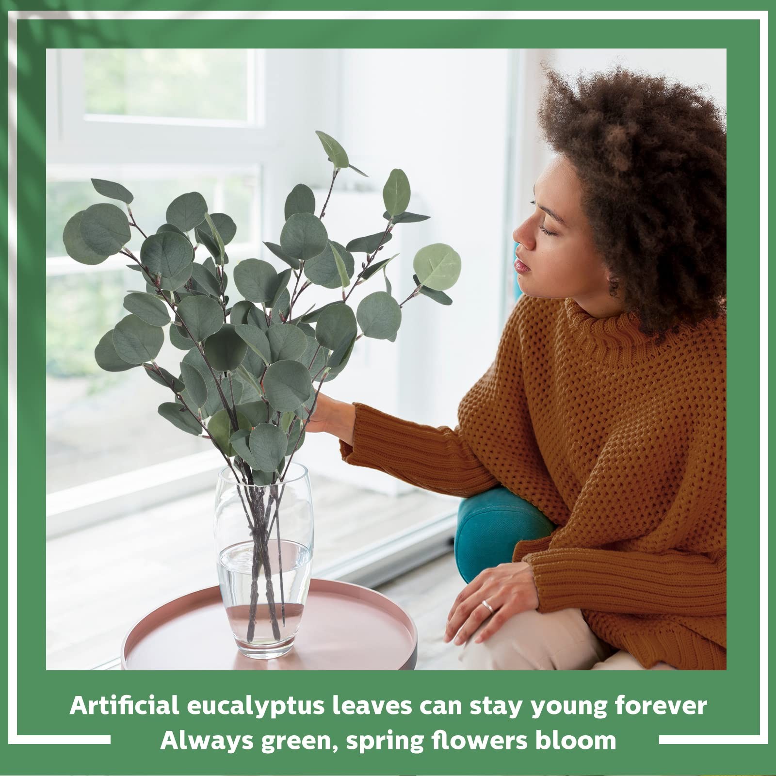 20 Pcs artificial eucalyptus stems fake eucalyptus faux greenery Leaves 23.6 …