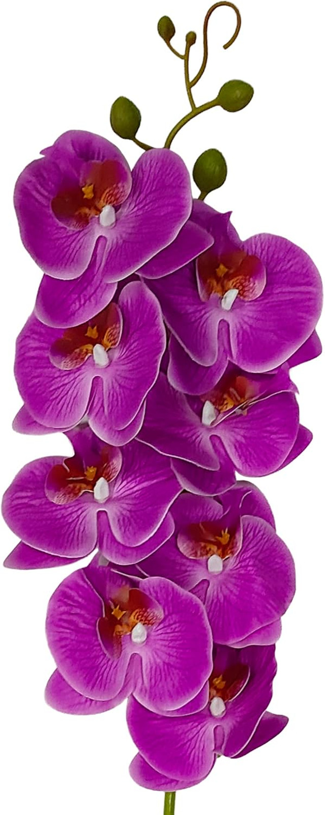 8 Pack Real Touch Purple Orchid Stems – 32” Faux Silk Flowers for Decor