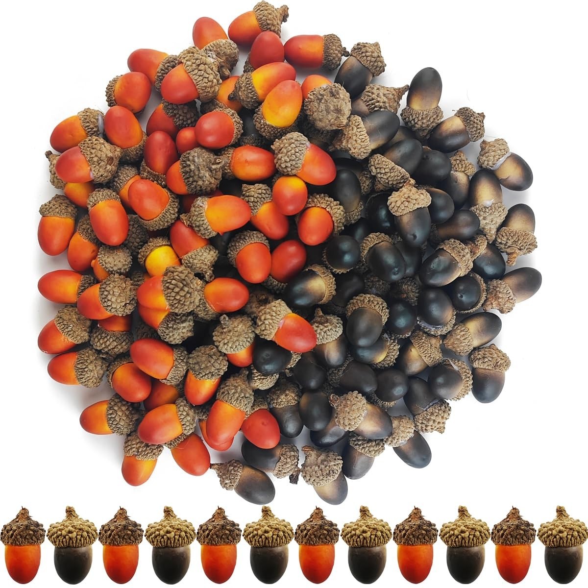 160PCS Lifelike Artificial Acorns – Realistic Simulation Decor for Crafts, Weddi