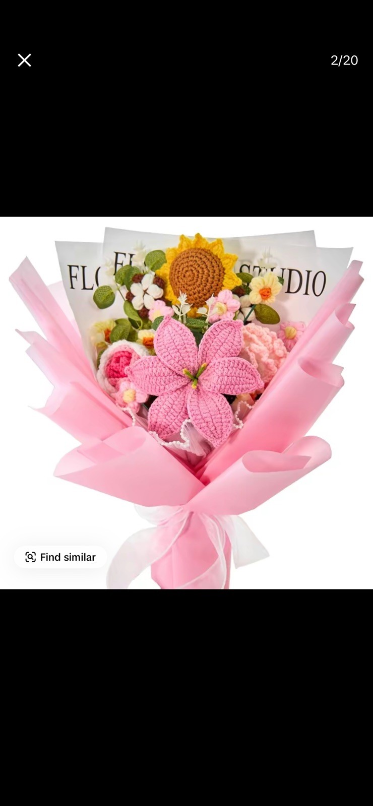 Crochet Flower Bouquet: Crochet Tulips Bouquet Handmade Knitted Flowers with