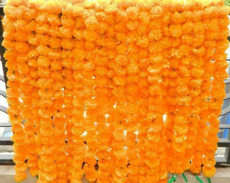 Artificial Garland Flower Rose Decor Home Indian Wedding Home Decoration 10 Pc