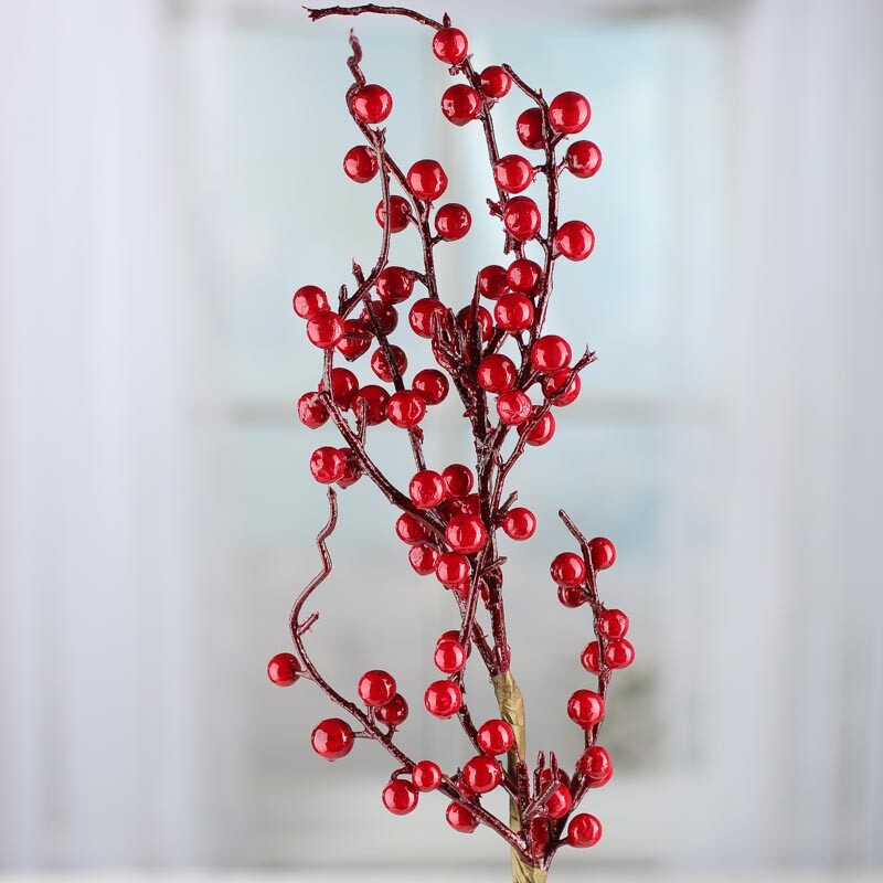 Artificial Red Berry Embellishing Picks