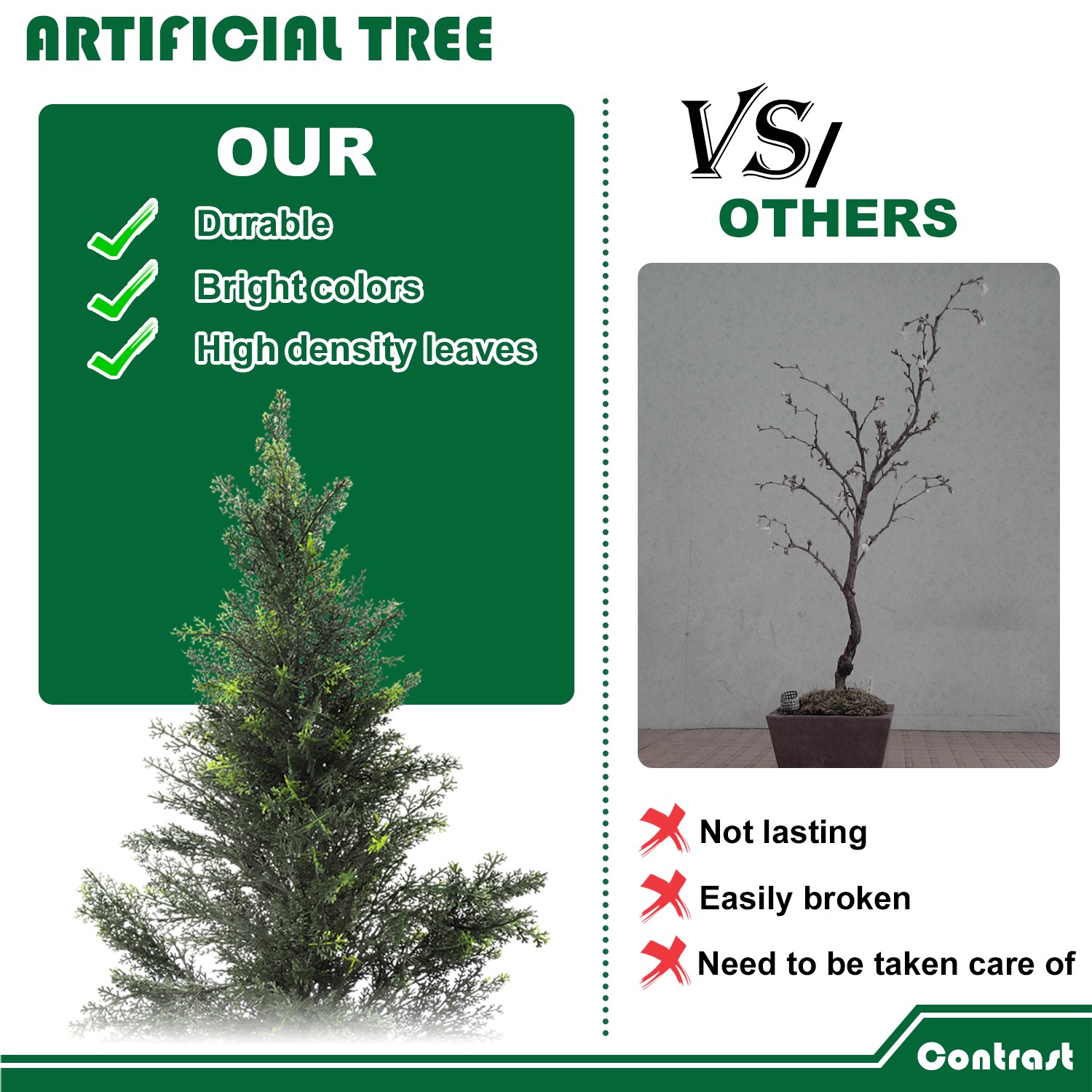 3’4’5′ Artificial Cedar Topiary Trees Home Decor In/Outdoor Faux Plant 1/2 Pack