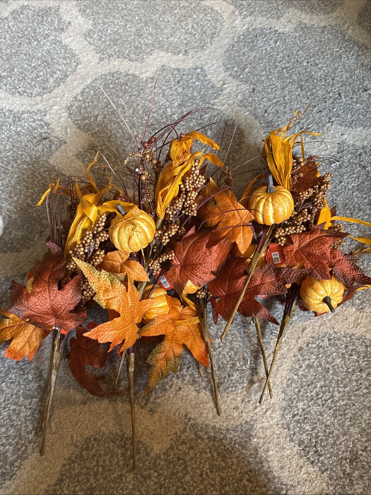 Lot of 4 NWT Fall Floral Picks About 14″ Tall