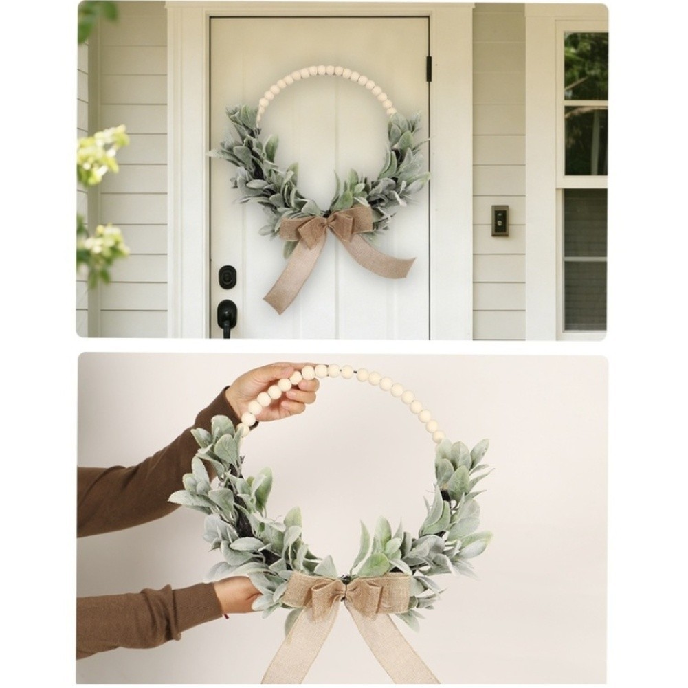 Realistic Artificial Eucalyptus Wreath for Spring Festive Wall Decoration