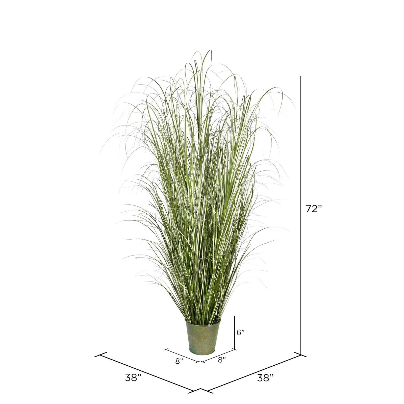 Vickerman 72″ Artificial Potted Native Green Grass.