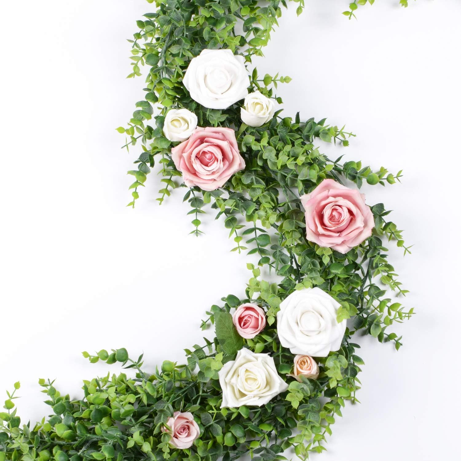 6 Pack 6Ft Faux Eucalyptus Garland Artificial Vines for Wedding Backdrop Decor